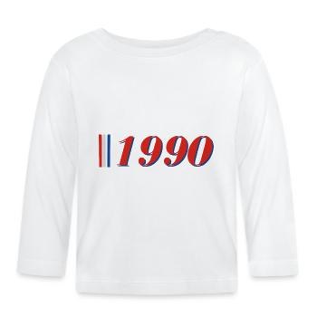 Year 1990 - Organic Baby Long Sleeve T-Shirt - white - Front