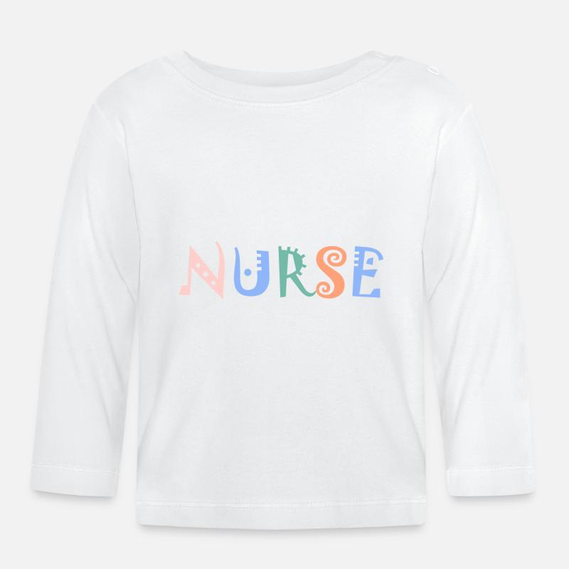 Infirmière - Aide-soignante - T-shirt manches longues bio Bébé - blanc