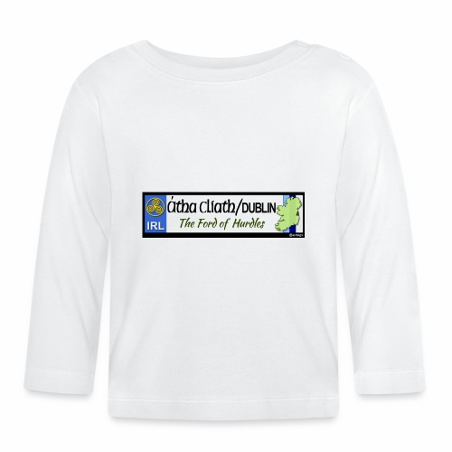 CO. DUBLIN, IRELAND: licence plate tag style decal - Baby Long Sleeve T-Shirt
