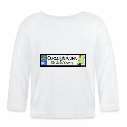 CO. CORK, IRELAND: licence plate tag style decal - Organic Baby Long Sleeve T-Shirt