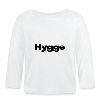 Hygge hoo ga thé confortable joyeux fente danoise - T-shirt manches longues bio Bébé - blanc - Devant
