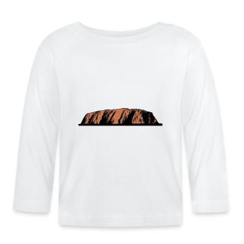 Ayers Rock - Australia - Organic Baby Long Sleeve T-Shirt - white - Front