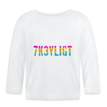 sms chat language fortifications english three 3 three - Organic Baby Long Sleeve T-Shirt - white - Front