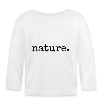 nature. - Baby Bio-Langarmshirt - Weiß - Vorne