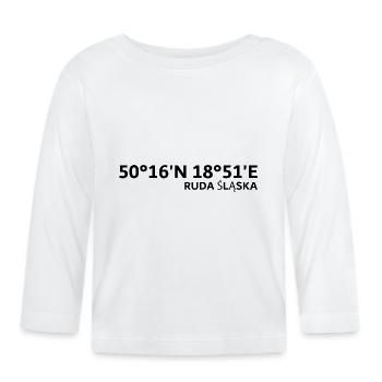 Coordonnées de Ruda Śląska - T-shirt manches longues bio Bébé - blanc - Devant