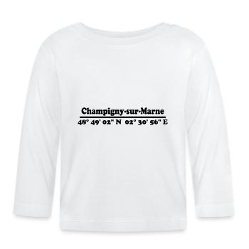 Coordonnées de Champigny-sur-Marne - T-shirt manches longues bio Bébé - blanc - Devant