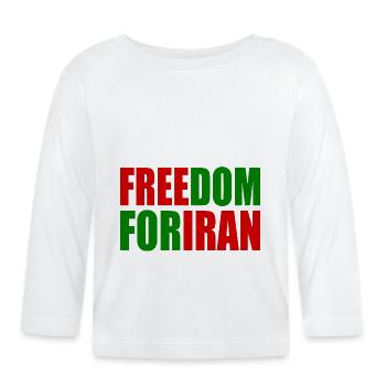 Freedom for iran - Organic Baby Long Sleeve T-Shirt - white - Front