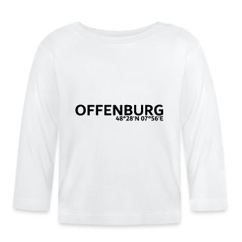 Offenburg Koordinaten - Baby Bio-Langarmshirt - Weiß - Vorne