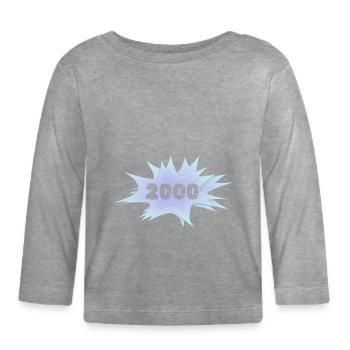 Speech bubble 2000 - Organic Baby Long Sleeve T-Shirt - heather grey - Front