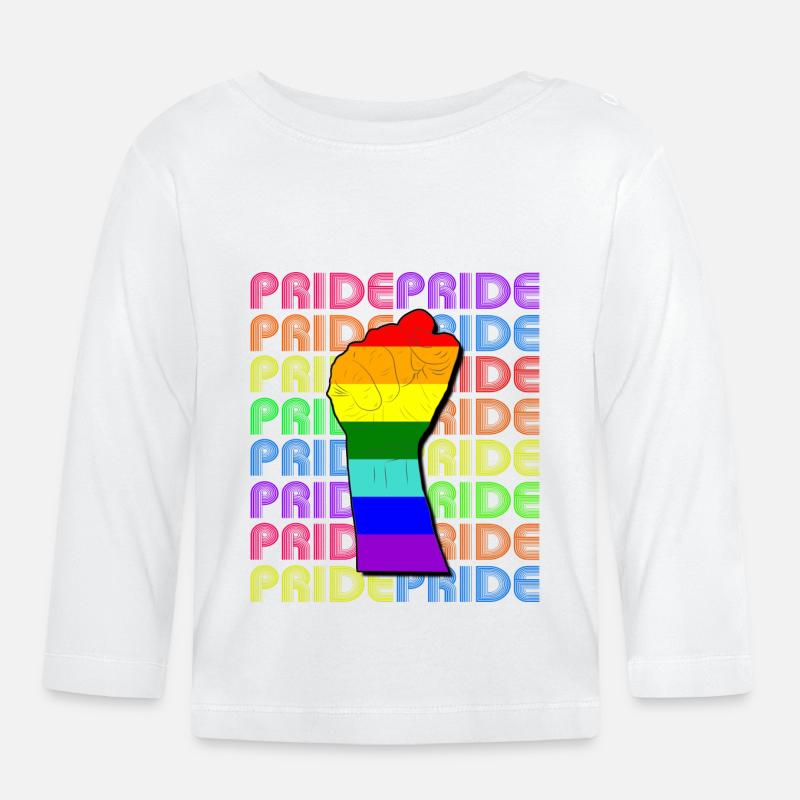 PridePride - T-shirt manches longues bio Bébé - blanc
