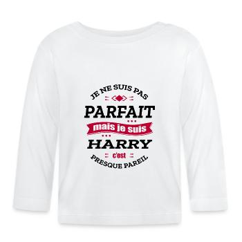 HARRY PARFAIT - PRENOM HARRY - T-shirt manches longues bio Bébé - blanc - Devant