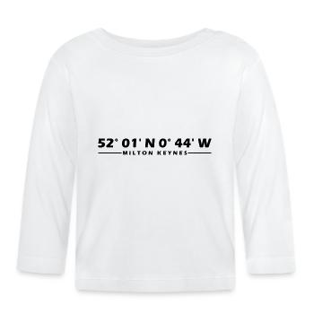 Coordonnées de Milton Keynes - T-shirt manches longues bio Bébé - blanc - Devant