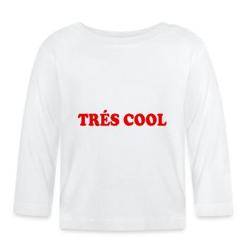 Trés cool - T-shirt manches longues bio Bébé - blanc - Devant