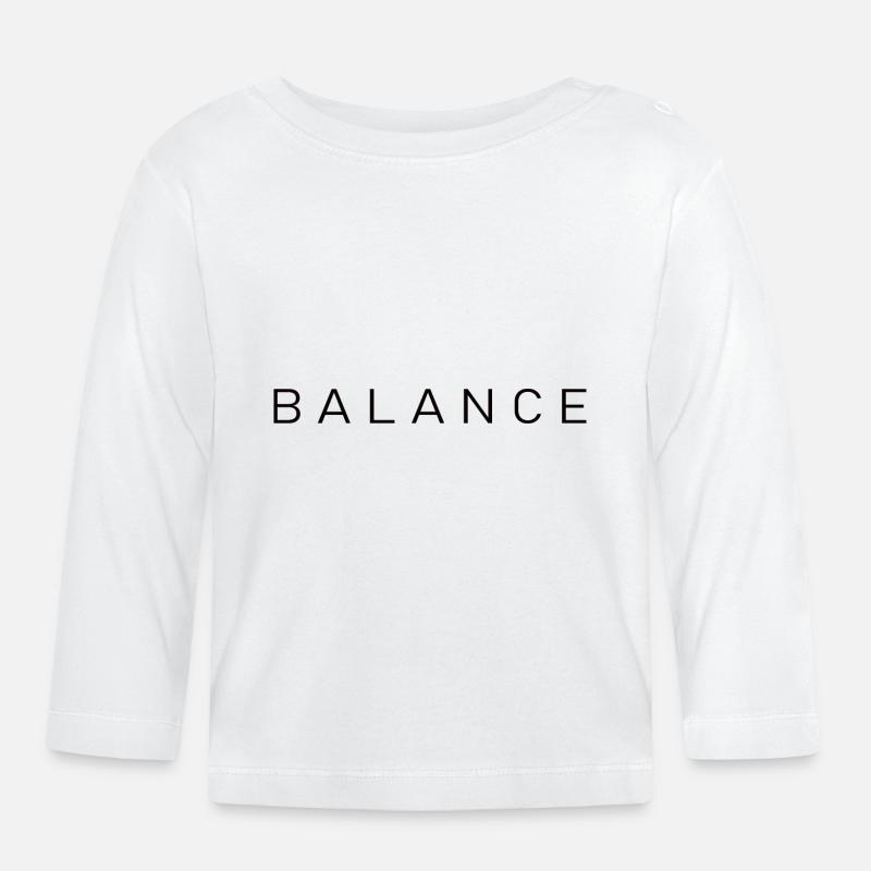 Équilibre | Équilibre, équilibre - T-shirt manches longues bio Bébé - blanc