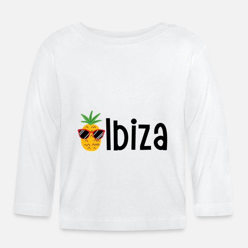 Ibiza - Baby Bio-Langarmshirt - Weiß
