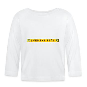 Swedish steel - Organic Baby Long Sleeve T-Shirt - white - Front