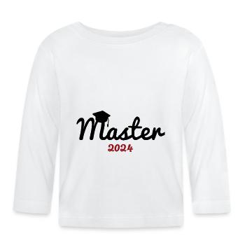 Master Hut 2024 Abschluss Mastertitel Student - Baby Bio-Langarmshirt - Weiß - Vorne