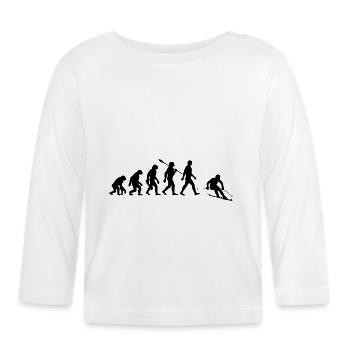 Evolution Ski Skiers - Organic Baby Long Sleeve T-Shirt - white - Front