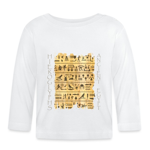 Ausgerissener Papyri mit Hieroglyphen - Baby Langarmshirt
