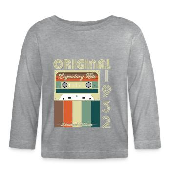Legendary 1932 Anniversary - Organic Baby Long Sleeve T-Shirt - heather grey - Front