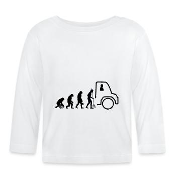 Unimog Evolution - Offroad - Farben editierbar - Baby Bio-Langarmshirt - Weiß - Vorne