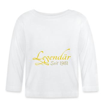 Jahr 1981 - Baby Bio-Langarmshirt - Weiß - Vorne