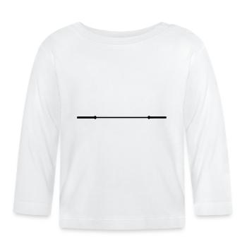 leere Langhantel - Baby Bio-Langarmshirt - Weiß - Vorne