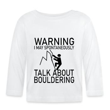 Escalade de bloc - T-shirt manches longues bio Bébé - blanc - Devant