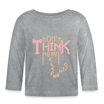 ELEPHANT - Organic Baby Long Sleeve T-Shirt - heather grey - Front