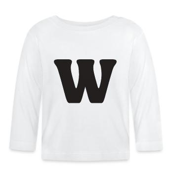 W - Organic Baby Long Sleeve T-Shirt - white - Front