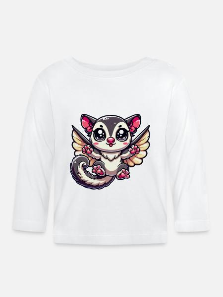 Sugar Glider - Baby Bio-Langarmshirt - Weiß