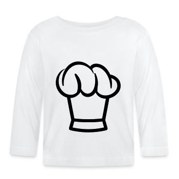 Küchenchef - Baby Bio-Langarmshirt - Weiß - Vorne