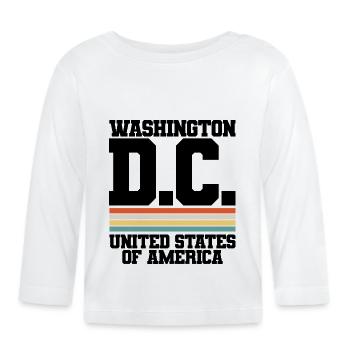 WASHINGTON D.C. United States of America - Baby Bio-Langarmshirt - Weiß - Vorne