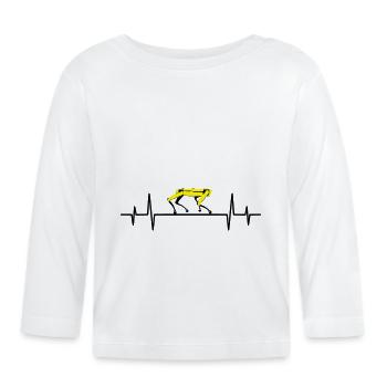 Herzschlag Spot Roboterhund Boston Dynamics Gelb - Baby Bio-Langarmshirt - Weiß - Vorne