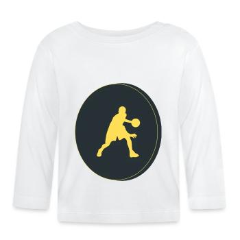basketteur - T-shirt manches longues bio Bébé - blanc - Devant