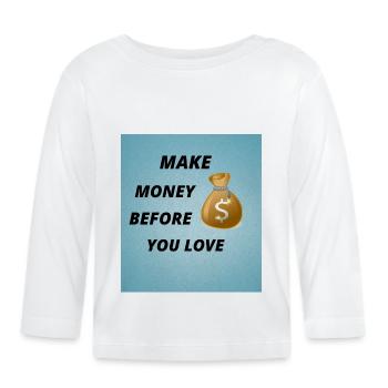 MAKE MONEY - T-shirt manches longues bio Bébé - blanc - Devant
