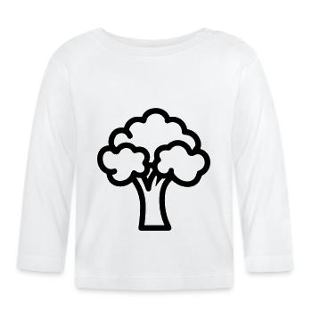 broccoli - Organic Baby Long Sleeve T-Shirt - white - Front