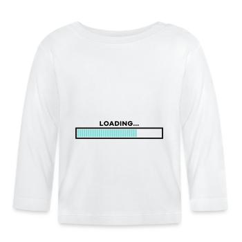 Loading Balken personalisierbar - Baby Bio-Langarmshirt - Weiß - Vorne