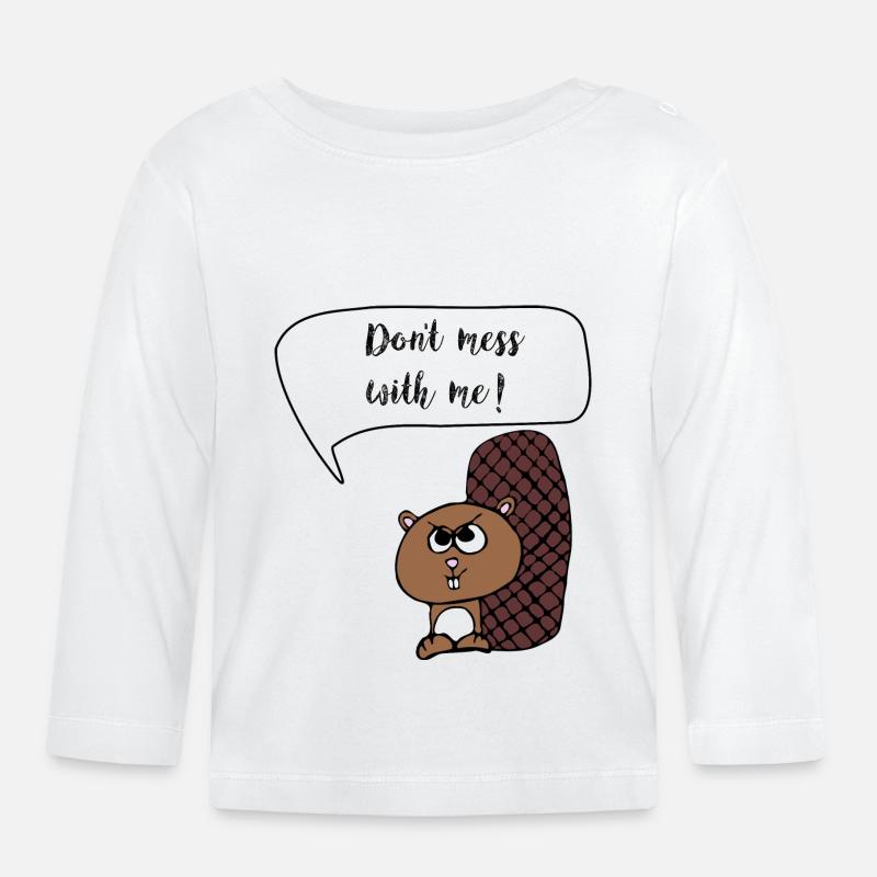 Cheeky beaver - T-shirt manches longues bio Bébé - blanc