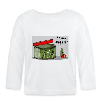 Voller Flug !!! - Baby Bio-Langarmshirt - Weiß - Vorne
