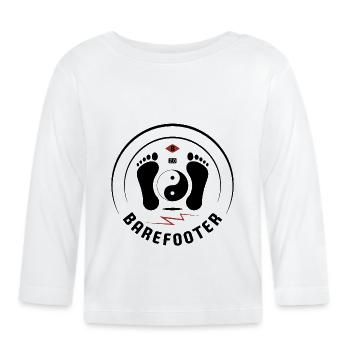 Barefooter (walking barefoot) - T gift shirt - Organic Baby Long Sleeve T-Shirt - white - Front