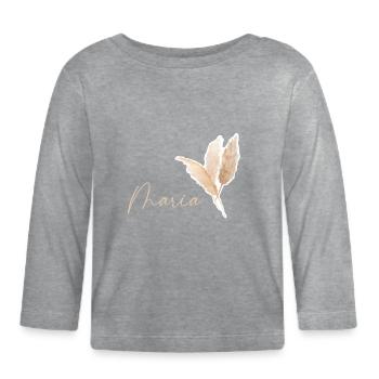 First name Maria - pampa - Organic Baby Long Sleeve T-Shirt - heather grey - Front