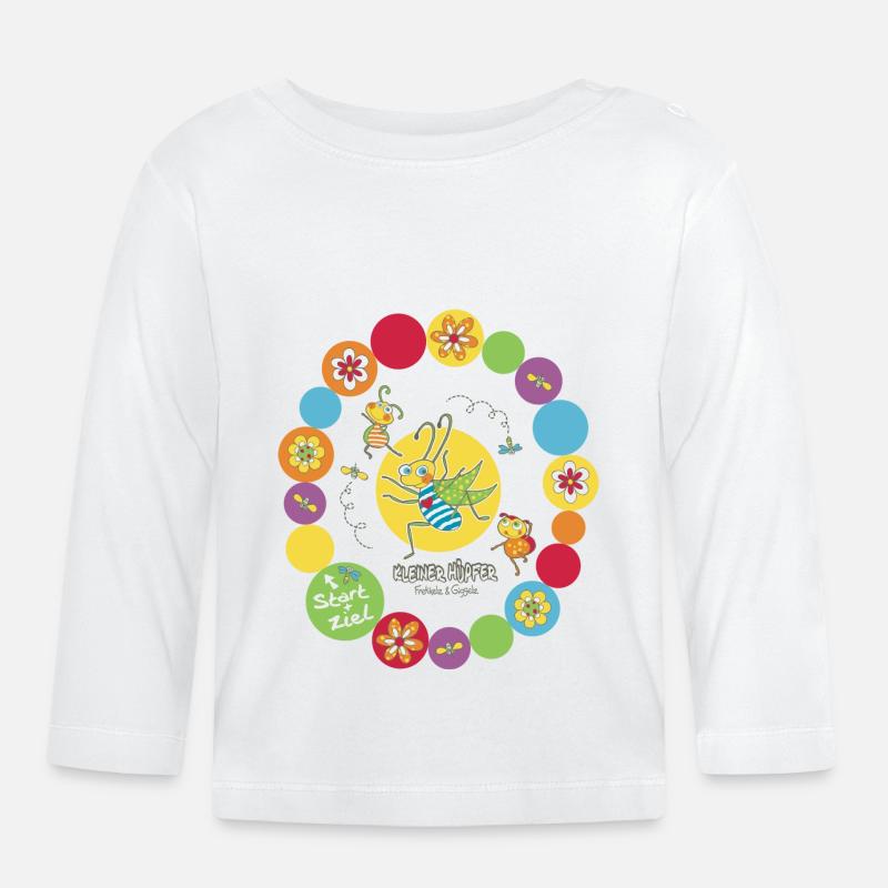 Kleiner Hüpfer - Baby Bio-Langarmshirt - Weiß