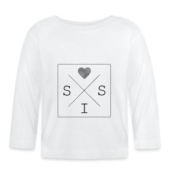 sis schwester love herz geschenkidee partnerlook - Baby Bio-Langarmshirt - Weiß - Vorne