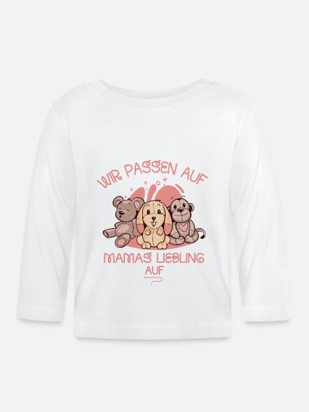 Mamas Liebling - Baby Bio-Langarmshirt - Weiß