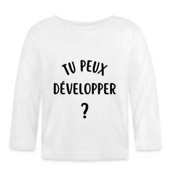 tu peux développer - T-shirt manches longues bio Bébé - blanc - Devant