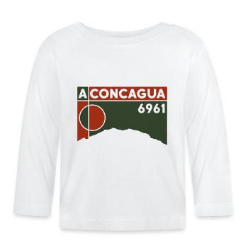 Cerro Aconcagua Volcano 6000 Andes Summits Trekking - Organic Baby Long Sleeve T-Shirt - white - Front