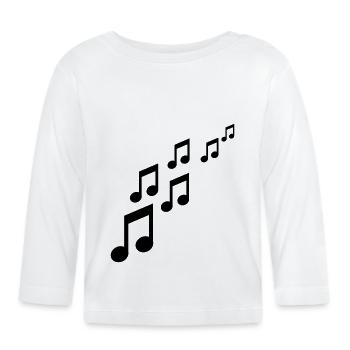 Note - T-shirt manches longues bio Bébé - blanc - Devant