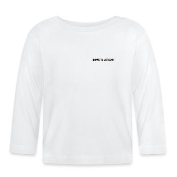 Wheel tracks - Organic Baby Long Sleeve T-Shirt - white - Front
