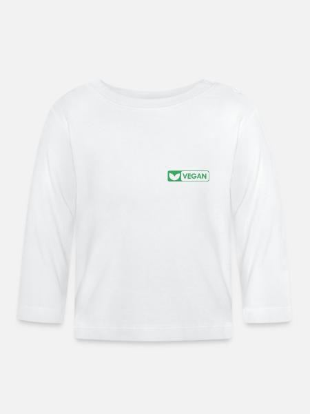 VEGAN - Baby Bio-Langarmshirt - Weiß